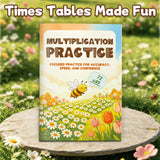 Printed multiplication workbook for elementary math fluency