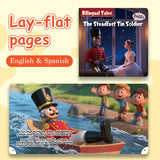 Lay-flat pages from The Steadfast Tin Soldier fairy tale