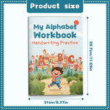 Alphabet coloring pages with picture vocabulary and word tracing