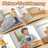 Printed opposites book with warm illustrations for first learning