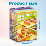 4-Level Maze Activity Workbook Set, Beginner to Challenge Puzzle Practice for Focus, Hand Control, Logic Skills and Problem Solving