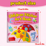Mushroom scene sticker pages with character stickers
