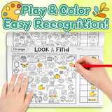 Printed preschool look and find book for visual discrimination