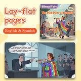 Lay-flat pages from The Pied Piper of Hamelin fairy tale