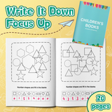 Printed children's activity book for visual learning and number sense