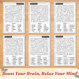 Printed adult holiday brain games book for relaxation and focus