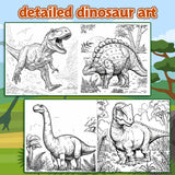 Printed dino coloring book for early art skills and prehistoric animal fun