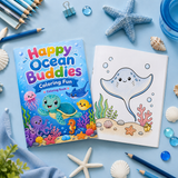 Ocean Theme Coloring Book, Volume 24 physical printed book product image 3, ISBN 9798904669959
