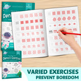 Printed space tracing workbook for pencil control and fine motor skills