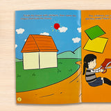 Printed preschool early geometry book with creative sticker play