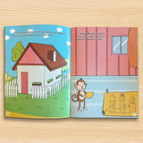 Printed shape recognition sticker book for preschool learning