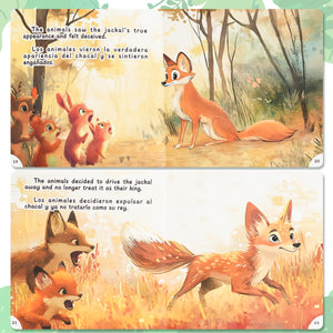 Paired Mounting-Bilingual Tales: The Blue Jackal – English & Spanish Storybook