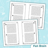 Printed intermediate maze workbook for logical thinking practice
