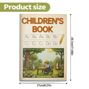 Kids alphabet tracing workbook with uppercase and lowercase pages
