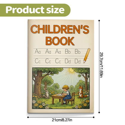 Kids alphabet tracing workbook with uppercase and lowercase pages