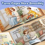 Printed opposites book with simple sound illustrations for early learning