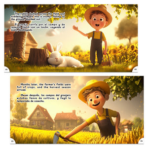 Bilingual Tales: Waiting by a Stump for a Hare – English & Spanish Storybook