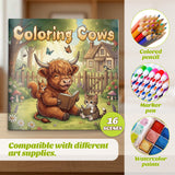 Printed kids cow coloring book for imaginative play and early art practice