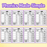 CVC Scoops ABC Order Workbook for Kids, Early Phonics Activity Book with Word Family Practice, Alphabetical Order Skills, Cut and Paste Learning, and Fun Literacy Development