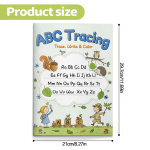 Kids ABC tracing workbook with trace write color pages