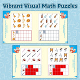 Printed kids math adventure activity book for logical learning and puzzle fun
