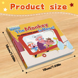 Printed peekaboo animal story book for early learning and bilingual fun