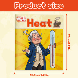 Children's physics science book about heat, temperature, warmth, and energy