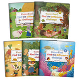Kids Spot the Difference Activity Book Bundle, Find the Difference Puzzle Collection for Focus, Observation Skills, Visual Thinking, and Everyday Learning Fun
