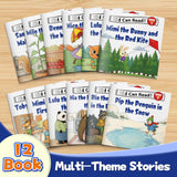 Printed beginner reading set for phonics, animal vocabulary, and story comprehension