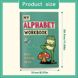 Alphabet handwriting pages with trace find and practice activities