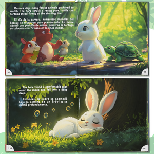 Hardcover Edition-Bilingual Tales-:The Tortoise and the Hare – English & Spanish Storybook