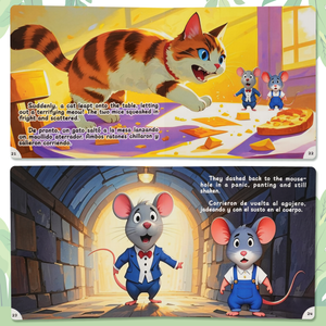 Paired Mounting-Bilingual Tales: The City Mouse and the Country Mouse – English & Spanish Storybook