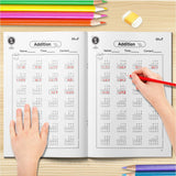 Printed place value math pages with vertical equations