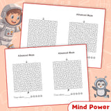 Advanced Maze Workbook for Kids, Complex Maze Puzzle Challenges with Logic Practice, Focus Training, Route Planning, Problem-Solving, and Brain Skill Building Activity Book