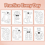 Printed ABC animal workbook for preschool letter learning