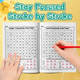 Printed early math activity book for number recognition and visual scanning