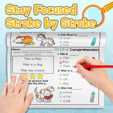 Printed early English activity book for comprehension vocabulary and details