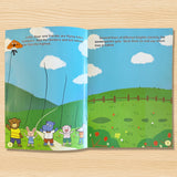 Printed bright stickers book with visual matching practice