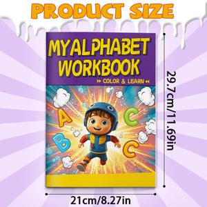 Alphabet and Phonics Activity Workbook for Kids, Letter Recognition, Beginning Blends, Reading Fluency, Cut and Paste Practice, Tracing and Early Literacy Learning Book