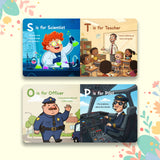 Printed preschool ABC book for job awareness and imagination building