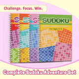 Sudoku Puzzle Book: Explore and Solve 4-Book Set product image 8 showing printed book details for screen-free reading and learning