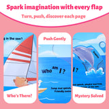 Printed sea animal book for fine motor skills and first ocean discovery