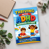 Thriving with ADHD Workbook for Kids product image 7 showing printed book details for screen-free reading and learning