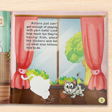 Printed preschool pet vocabulary book with creative sticker play