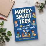 Desk flat-lay photo of Money-Smart Teen book