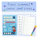 Printed preschool tracing book for fine motor skills and handwriting readiness