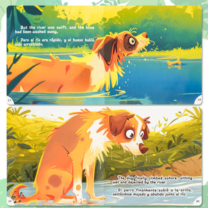Paired Mounting-Bilingual Tales: The Dog with Two Bones – English & Spanish Storybook