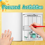 Printed early reading activity book for grammar readiness and writing practice