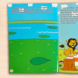 Printed preschool visual logic book with creative sticker play
