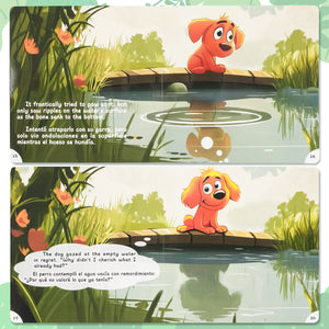 Paired Mounting-Bilingual Tales: The Dog and the Shadow – English & Spanish Storybook